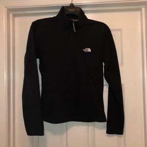 North Face women’s quarter zip black fleece pullov